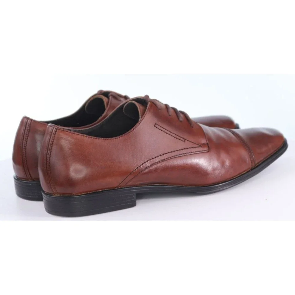 Stacy Adams Men's Cap Toe Dress Shoes Size 10.5 M Leather Brown